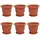 vidaXL Blumentöpfe 6 Komplettset Ø 26 x 21,5 cm Ziegelrot