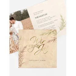 Hochzeitseinladungen selbst gestalten mit Spruch und Fotos im Onlinedesigner bei Meine-Kartenmanufaktur.de