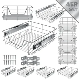 Kesser KESSER® Teleskopschublade Küchenschublade Küchenschrank ? Korbauszug ? Schrankauszug ? Vollauszug ? Schublade