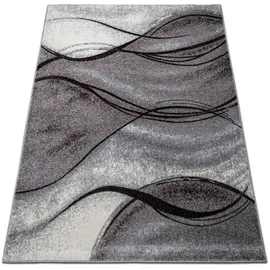 OTTO home Teppich OTTO HOME "Tritom" Gr. 6, grau, B:200cm H:9mm L:300cm, Kunstfaser, Teppiche, Teppich, mit besonders weichem Flor, Kurzflor, modernes Wellen Muster