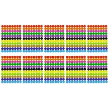 Oblique Unique 880 Markierungspunkte Sticker Ø 10 mm 10 Blatt 11 Farben