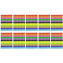 Oblique Unique 880 Markierungspunkte Sticker Ø 10 mm 10 Blatt 11 Farben