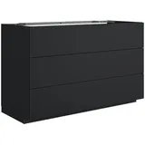 neoro N50 3 Auszüge 120 x 76 x 51,3 cm schwarz matt