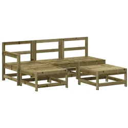 vidaXL 5-tlg. Garten-Lounge-Set Kiefernholz Imprägniert
