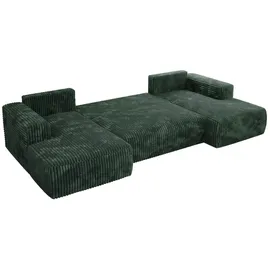 MKS Meble Ecksofa Cord 5-Sitzer Grün