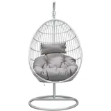 VCM ebuy24 Viga Gartenstuhl Hängend Weiß Grau