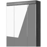 inn.furn Spiegelschrank grau Badschrank 3-türig 60 cm,