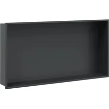 vidaXL Duschnische Mattschwarz 62x32x9 cm Edelstahl