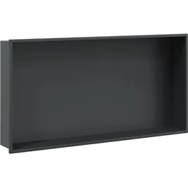 vidaXL Duschnische Mattschwarz 62x32x9 cm Edelstahl