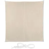 Relaxdays Sonnensegel, Quadrat in Beige, Beige