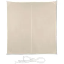 Relaxdays Sonnensegel, Quadrat in Beige, Beige