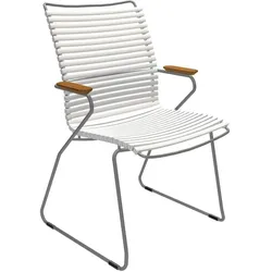 Outdoor Stuhl Click hohe Rückenlehne weiß