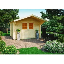 KIEHN-HOLZ Gartenhaus »44-005«, BxT: 300x250 cm, unbehandelte Fichte - beige