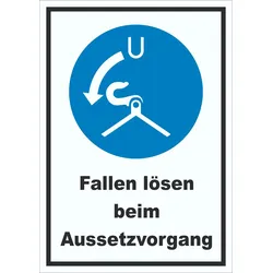 Fallen lösen beim Aussetzvorgang Schild A6 (105x148mm)