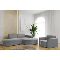 Fun Möbel Sofa Set 2-teilig Sessel und Ecksofa PALMA