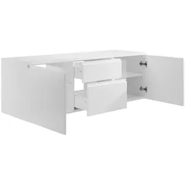 vente-unique Waschbeckenunterschrank hängend 150 x 46 cm Weiß