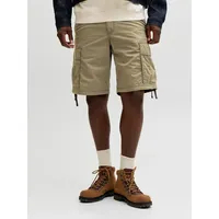 JACK & JONES Cargohose JPSTCOLE FRANK CARGO SHORT MID SN mit Seitentaschen grün L