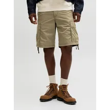JACK & JONES Cargohose JPSTCOLE FRANK CARGO SHORT MID SN mit Seitentaschen grün L