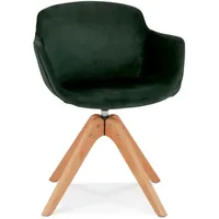 KADIMA DESIGN Esszimmerstuhl mit Armlehnen, 360° drehbar, 59x54x80cm, Samt