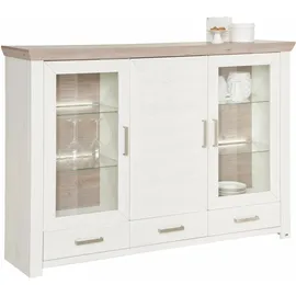 Set One by Musterring Highboard York Dekor Pino-Aurelio / Eiche Nelson