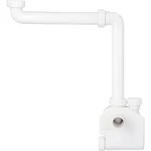 Omp Waschtisch Flach-Raumsparsiphon mit Reinigungsöffnung, für Möbelunterbau - DN32 (1 1/4'') x Ø32 mm