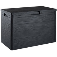 Kissenbox Auflagenbox Gartentruhe Terrassenbox Woody's in Holzoptik anthrazit