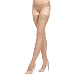 Philippe Matignon Strumpfhosen Hold Ups ORO 15 Braun Polyamid Medium Damen