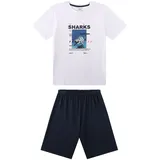 Sanetta Pyjama short Teens Sharks Jungen Pyjama