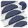 vidaXL Stufenmatte 56 x 17 cm Blau