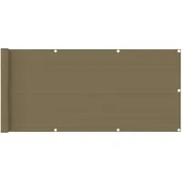 vidaXL Balkon-Sichtschutz 75 x 600 cm Taupe Polyethylen