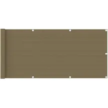 vidaXL Balkon-Sichtschutz 75 x 600 cm Taupe Polyethylen