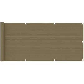 vidaXL Balkon-Sichtschutz 75 x 600 cm Taupe Polyethylen