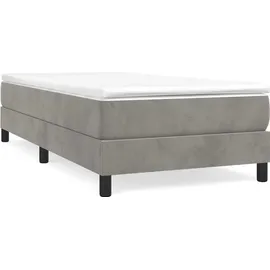 vidaXL Boxspringbett 90 x 200 cm hellgrau