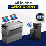 Anker SOLIX Solarbank 2 E1600 PRO 1,6 kWh mit integriertem Wechselrichter PV Solarspeicher für Balkonkraftwerk inkl. Smart Meter & Erweiterungsbat...