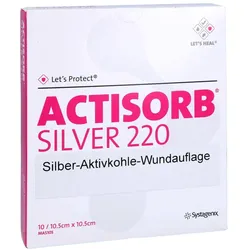 Actisorb 220 Silver 10,5x10,5 cm steril Kompressen