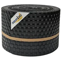 zaunzu® Sichtschutzstreifen 26 m schwarz Rattan