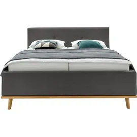 Musterring Polsterbett Delphi Variante A ¦ grau ¦ Maße (cm): B: 178 H: 118