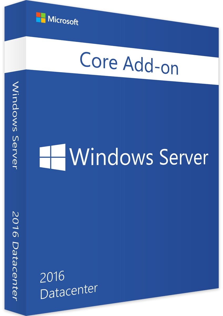 Windows Server 2016 Datacenter, licence supplémentaire Core AddOn