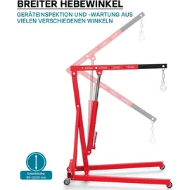 Wiltec Motorheber Stahl 830-1280 mm grau