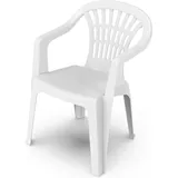 Mojawo Altea Gartenstuhl 56 x 54 x 43 cm weiß 4 St.