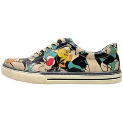 Sneaker DOGO "Sneaker Catch Me If You Can Tweety Damen Sneaker / Female", Damen, Gr. 40, Normalschaft, bunt (mehrfarbig), Lederimitat, Schuhe, Vegan