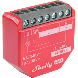 Shelly 1PM Gen4 Unterputz Relais max 16A 1 Kanal WLAN, Bluetooth, Matter, Zigbee Smart-Schalter 2er Pack