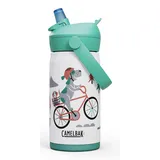 CamelBak Thrive Flip Straw Kinder-Wasserflasche, 340 ml Edelstahl, Fahrradhunde