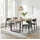 Idimex Essgruppe mit 4 Stühlen Esstisch 180 x 90 cm Esszimmermöbel Set Eiche/Grau