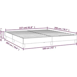 vidaXL Bettgestell 160 x 200 cm Grau