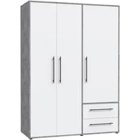 Forte Drehtürenschrank Mokkaris 145 x 200 x 59 cm Grau