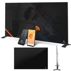 KESSER® Infrarotheizung Glaskonvektor Glasheizung Energiesparend 2in1 Standgerät & Wandmontage Elektroheizung mit Erkennung Offener Fenster + Fernbedienung & App-Steuerung Thermostat Heizpaneel