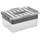 SUNWARE Q-Line Aufbewahrungsbox 40 x 30 x 18 cm 2-tlg. transparent/grau