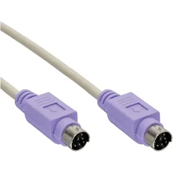 InLine PS/2 Kabel - Stecker / Stecker - PC 99 - Farbe Violett - 2m