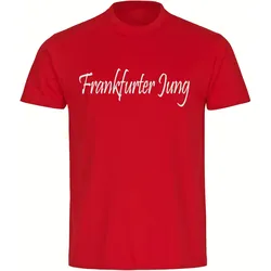 multifanshop Herren T-Shirt - Frankfurt - Frankfurter Jung - Druck weiß - Männer